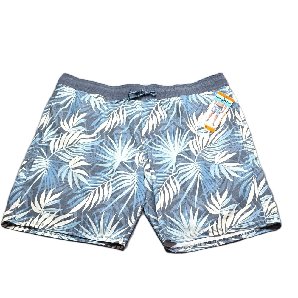 Hang Ten Men's XXL Blue White‎ Floral Swim Shorts 9" Inseam Pockets MPN 1563431